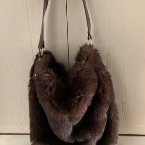 Mink shoulder handbag